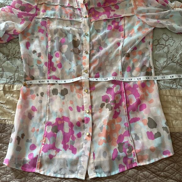 Banana Republic | Blouse with Ruched Sleeves Size S - Picture 10 of 11